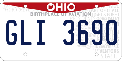 OH license plate GLI3690