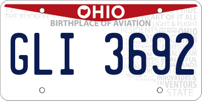 OH license plate GLI3692