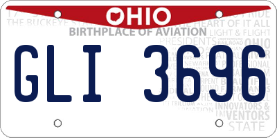 OH license plate GLI3696