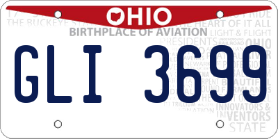 OH license plate GLI3699