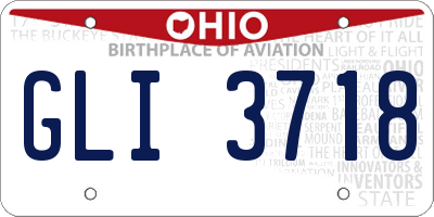 OH license plate GLI3718