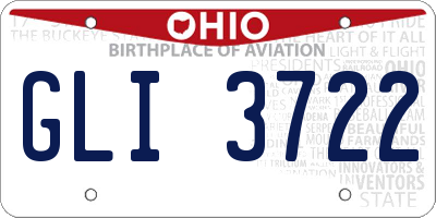 OH license plate GLI3722
