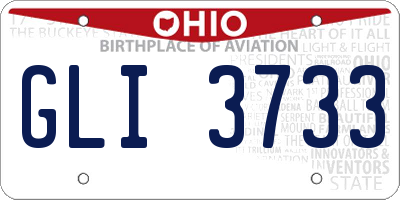 OH license plate GLI3733