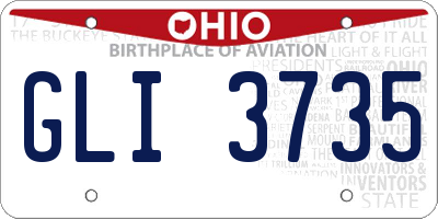 OH license plate GLI3735