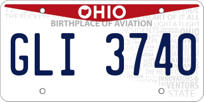 OH license plate GLI3740