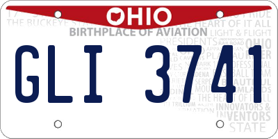 OH license plate GLI3741