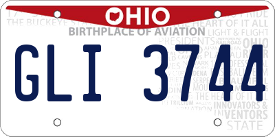 OH license plate GLI3744