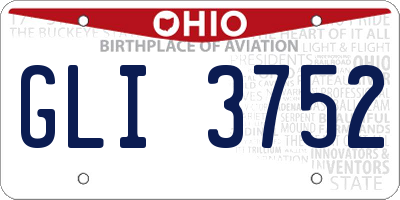 OH license plate GLI3752