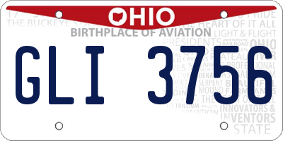 OH license plate GLI3756