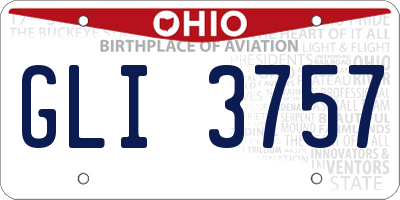OH license plate GLI3757