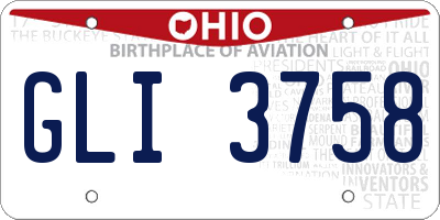 OH license plate GLI3758