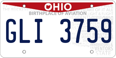 OH license plate GLI3759