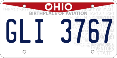 OH license plate GLI3767