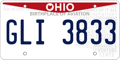 OH license plate GLI3833