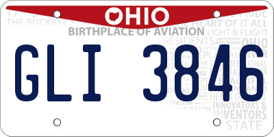 OH license plate GLI3846