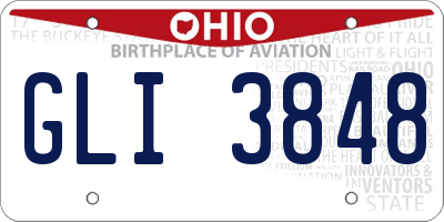 OH license plate GLI3848