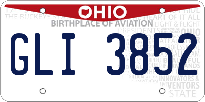 OH license plate GLI3852