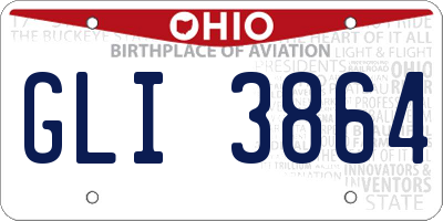 OH license plate GLI3864