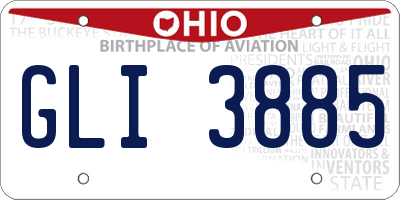 OH license plate GLI3885