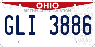 OH license plate GLI3886