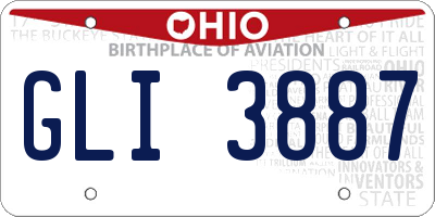 OH license plate GLI3887
