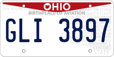 OH license plate GLI3897