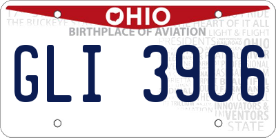OH license plate GLI3906