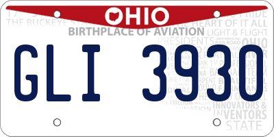 OH license plate GLI3930