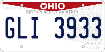 OH license plate GLI3933