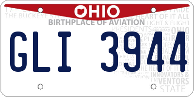 OH license plate GLI3944