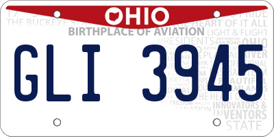 OH license plate GLI3945