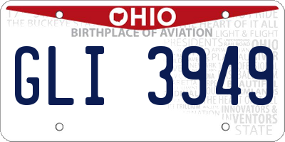 OH license plate GLI3949