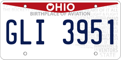 OH license plate GLI3951