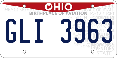 OH license plate GLI3963