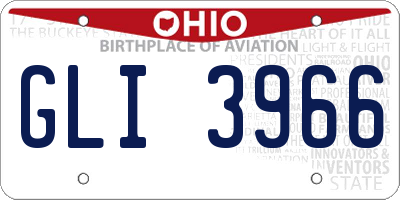 OH license plate GLI3966