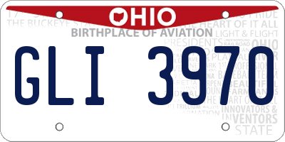 OH license plate GLI3970