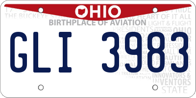 OH license plate GLI3983