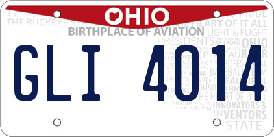 OH license plate GLI4014