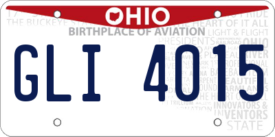 OH license plate GLI4015