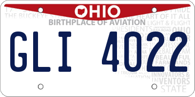 OH license plate GLI4022