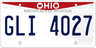 OH license plate GLI4027