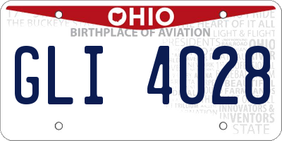 OH license plate GLI4028