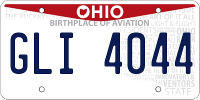 OH license plate GLI4044