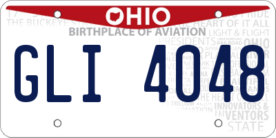 OH license plate GLI4048