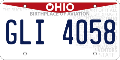 OH license plate GLI4058