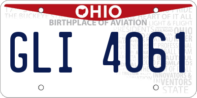 OH license plate GLI4061