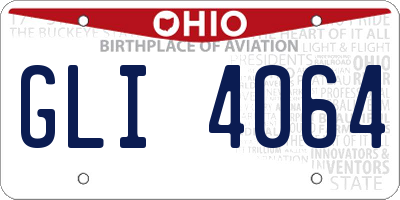 OH license plate GLI4064