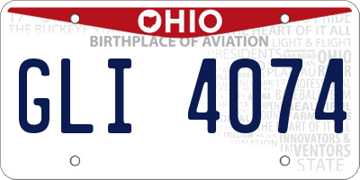 OH license plate GLI4074