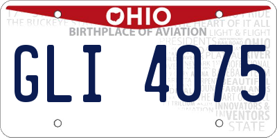 OH license plate GLI4075