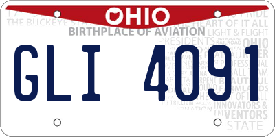 OH license plate GLI4091